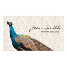 Classy Peacock Program Director Business Card