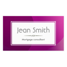 Classy Purple Mortgage Agent Business Card