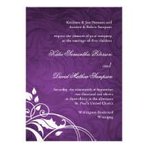 Classy Purple Wedding Invitation