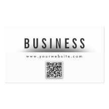 Classy QR Code Swim Instructor Business Card