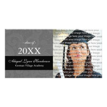 Classy School Graduation Photo Announcement Cards Photo Greeting Card