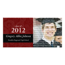 Classy School Graduation Photo Announcement Cards Customised Photo Card