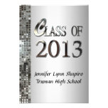 Classy Silver 2013 Graduation Invitations