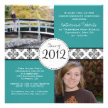 Classy Square Graduation Announcement - Teal