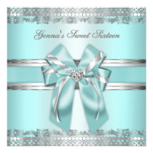 Classy Teal and Silver Invite