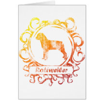 Classy Weathered Rottweiler Cards