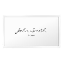 Classy White Border Florist Business Card