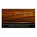 Classy Woodgrain Sales Manager Business Card