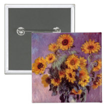 Claude Monet - Bouquet of Sunflowers Pins