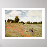 Claude Monet - Les Coquelicots a Argenteuil Print