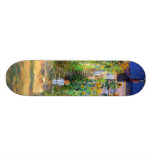 Claude Monet: Monet's Garden at Vétheuil Skate Decks