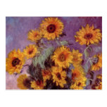 Claude Monet Sunflowers Postcard