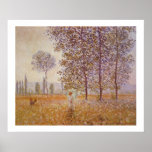 Claude Monet  - Sunlight Effect under the Poplars Poster