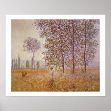 Claude Monet  - Sunlight Effect under the Poplars Poster
