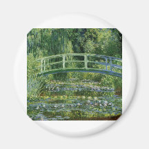 Claude Monet Water Lilies and Japanese Bridge Refrigerator Magnets