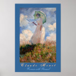 Claude Monet: Woman with Parasol Print