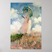Claude Monet - Woman with Parasol study Print