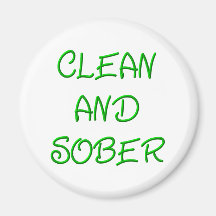 CLEAN AND SOBER REFRIGERATOR MAGNETS