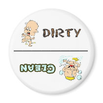 Clean Dirty Baby Dishwasher Magnet magnets