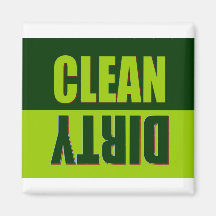 Clean Dirty Dish Washer Magnet
