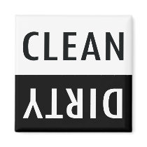 Clean dirty dishwasher magnet