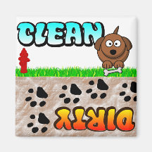 Clean Dirty Dishwasher magnet