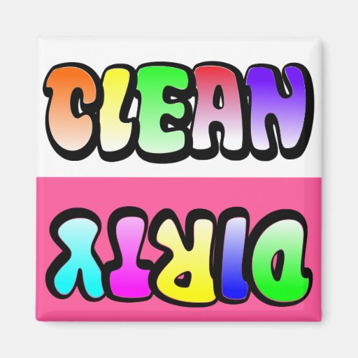 Clean Dirty Dishwasher magnet | Zazzle