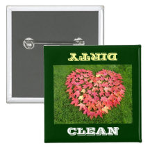 CLEAN DIRTY dishwasher magnets Dish washer Leaves Pin