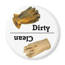 Clean/Dirty Glove Dishwasher Magnet