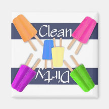 Clean or Dirty Ice Cream 4 Dishwasher Magnet