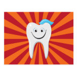 Clean smiling tooth post cards