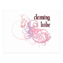 Cleaning Babe Post Cards