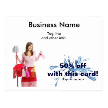 Cleaning Business postcard