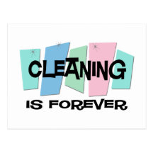 Cleaning Is Forever Postcard