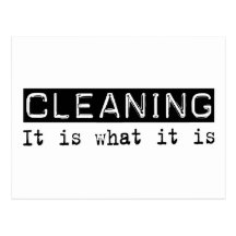 Cleaning It Is Postcard