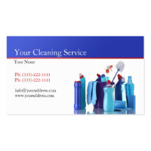 Cleaning service business card