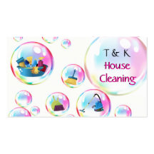 Cleaning services Bubbles business card