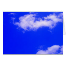 Clear Blue Sky and White Clouds Greeting Card