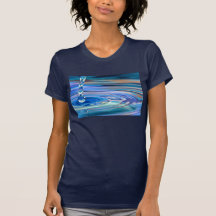 Clear Blue Water Drops Flowing Tshirts