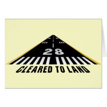 Cleared To Land Runway Card