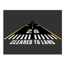 Cleared To Land Runway Post Card