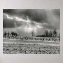 Clearing Snow Storm Poster/Print