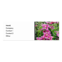 Clematis. Pinky Purple Flowers. Feminine. Business Card Templates