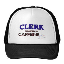 Clerk Powered by caffeine Hats
