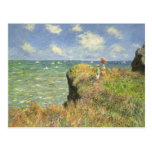 Cliff Walk Pourville, Monet, Vintage Impressionism Post Card