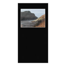 Cliffs at Watermouth, Devon, UK. On Black. Photo Greeting Card