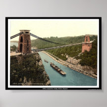 Clifton suspension bridge, Bristol, England Print