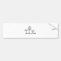 Climb a tree design bumper sticker