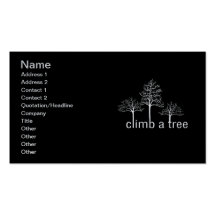 Climb a tree design business card template