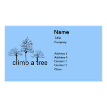 Climb a tree design business cards